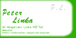 peter linka business card